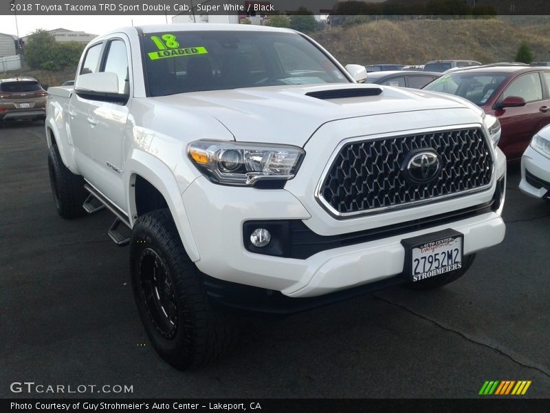 Super White / Black 2018 Toyota Tacoma TRD Sport Double Cab