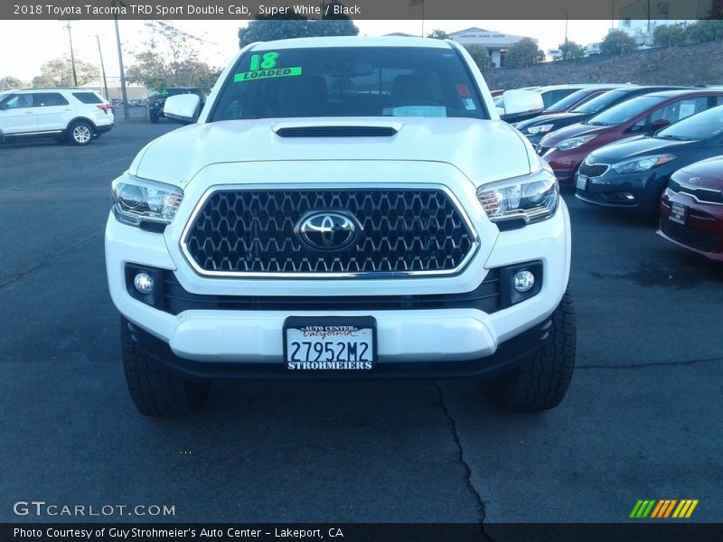 Super White / Black 2018 Toyota Tacoma TRD Sport Double Cab