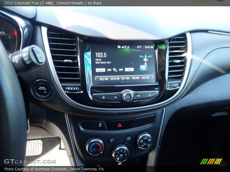 Crimson Metallic / Jet Black 2017 Chevrolet Trax LT AWD