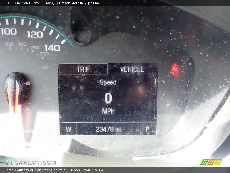 Crimson Metallic / Jet Black 2017 Chevrolet Trax LT AWD