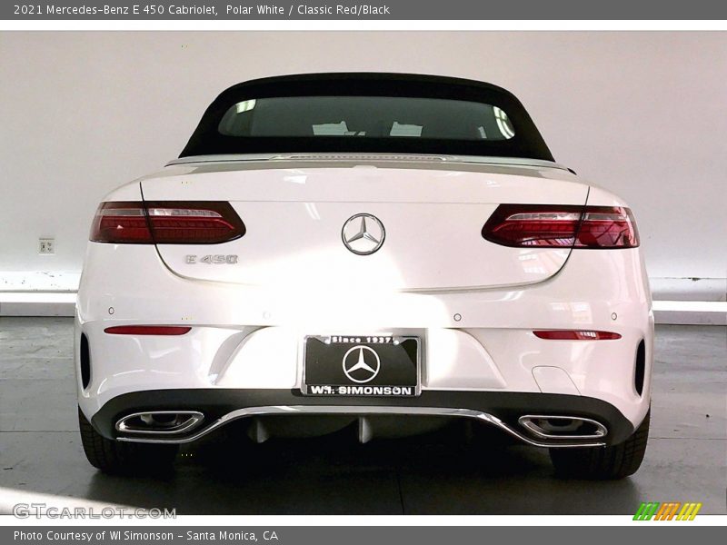 Polar White / Classic Red/Black 2021 Mercedes-Benz E 450 Cabriolet