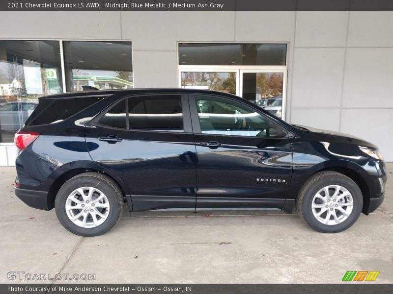 Midnight Blue Metallic / Medium Ash Gray 2021 Chevrolet Equinox LS AWD
