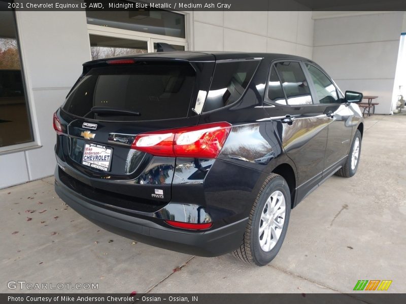 Midnight Blue Metallic / Medium Ash Gray 2021 Chevrolet Equinox LS AWD