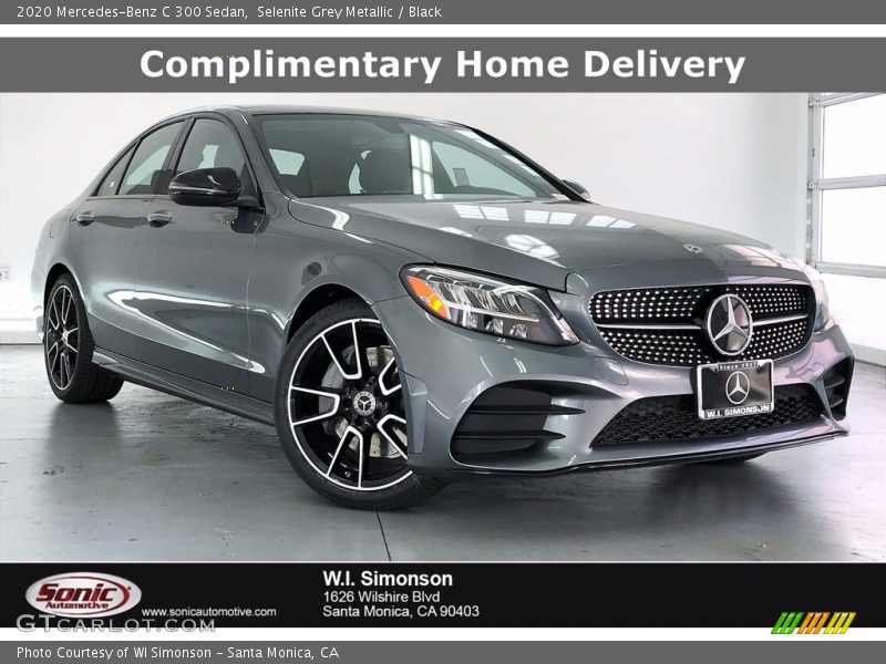 Selenite Grey Metallic / Black 2020 Mercedes-Benz C 300 Sedan