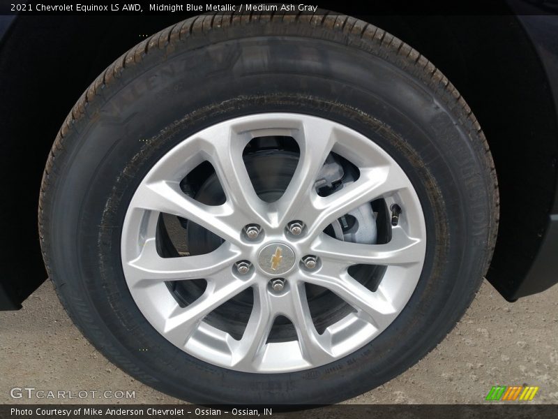 Midnight Blue Metallic / Medium Ash Gray 2021 Chevrolet Equinox LS AWD