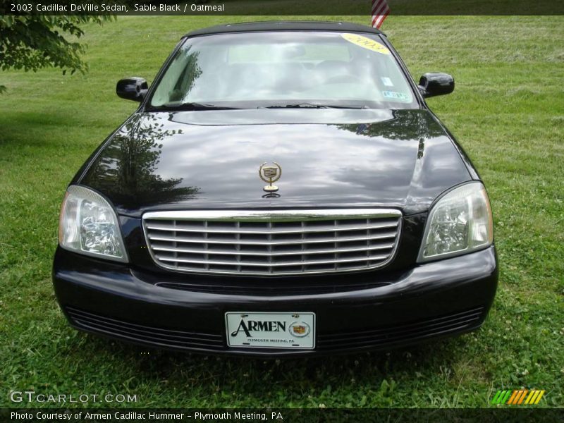 Sable Black / Oatmeal 2003 Cadillac DeVille Sedan