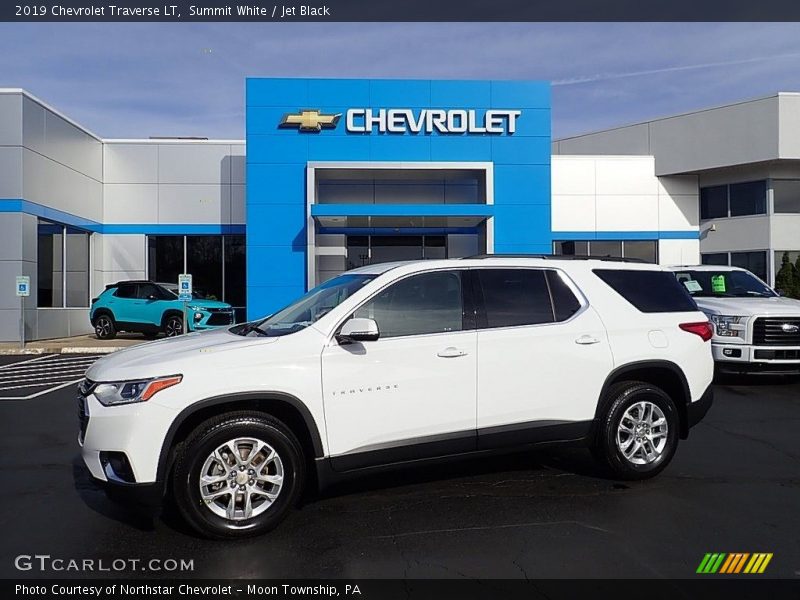 Summit White / Jet Black 2019 Chevrolet Traverse LT