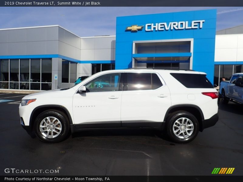 Summit White / Jet Black 2019 Chevrolet Traverse LT