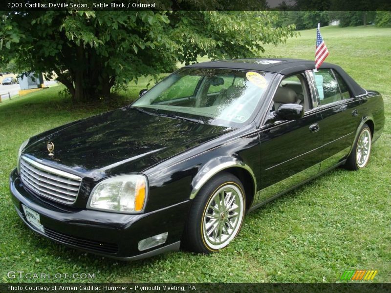 Sable Black / Oatmeal 2003 Cadillac DeVille Sedan