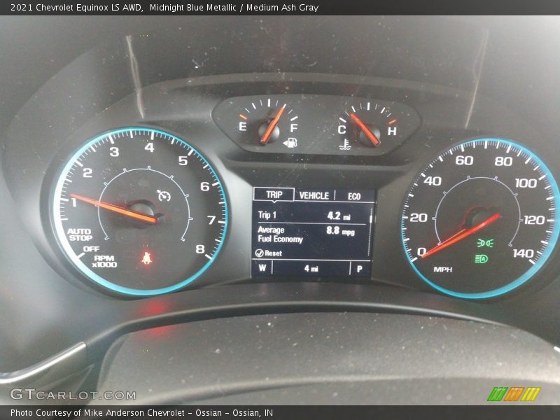 Midnight Blue Metallic / Medium Ash Gray 2021 Chevrolet Equinox LS AWD