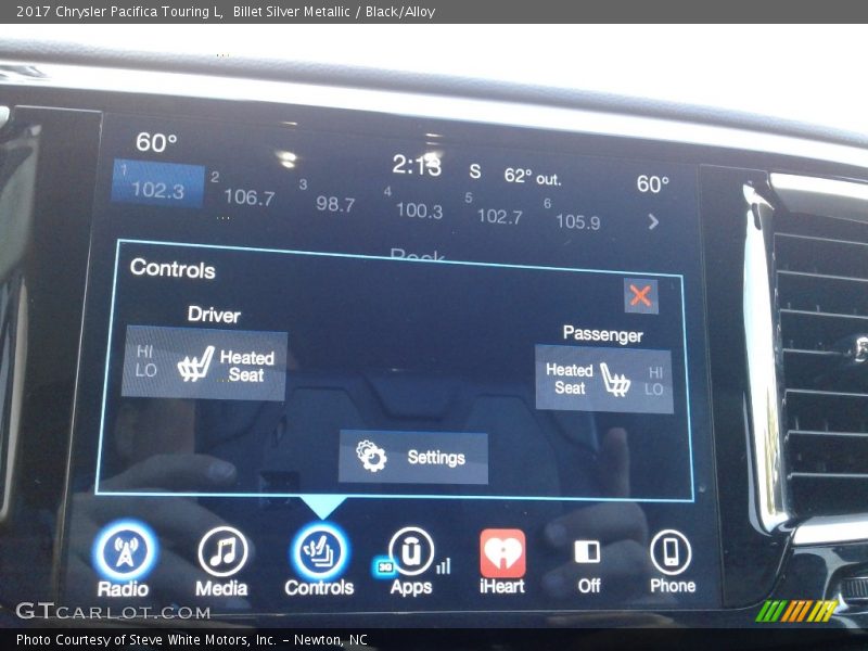 Billet Silver Metallic / Black/Alloy 2017 Chrysler Pacifica Touring L