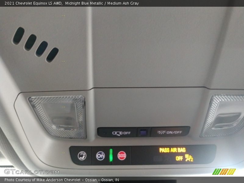 Midnight Blue Metallic / Medium Ash Gray 2021 Chevrolet Equinox LS AWD