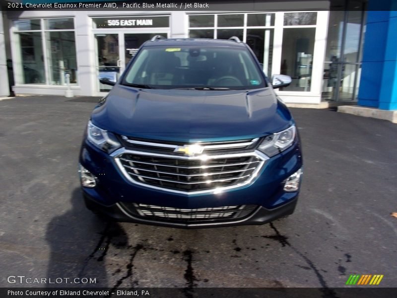 Pacific Blue Metallic / Jet Black 2021 Chevrolet Equinox Premier AWD