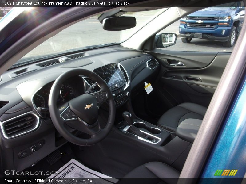 Pacific Blue Metallic / Jet Black 2021 Chevrolet Equinox Premier AWD