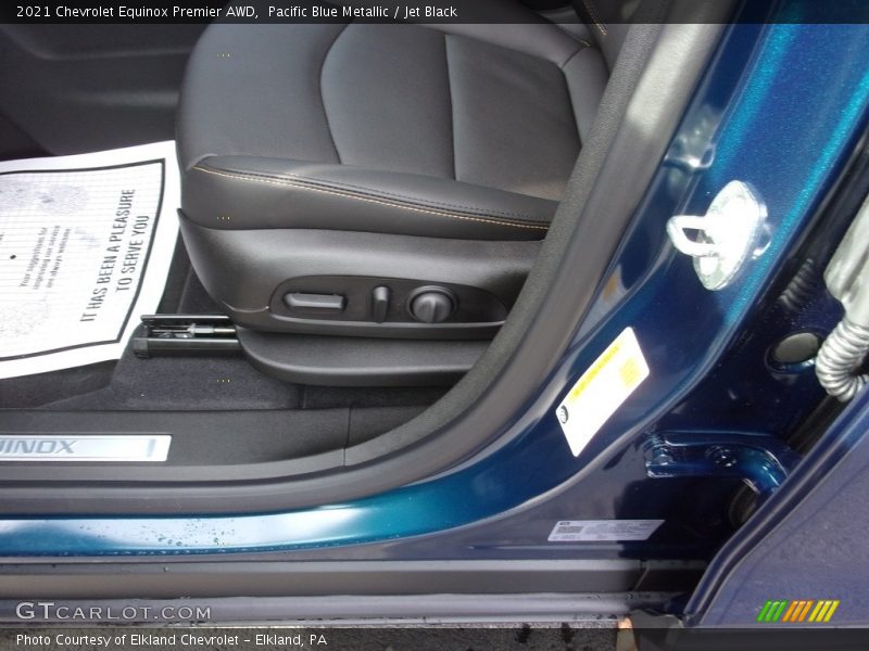 Pacific Blue Metallic / Jet Black 2021 Chevrolet Equinox Premier AWD