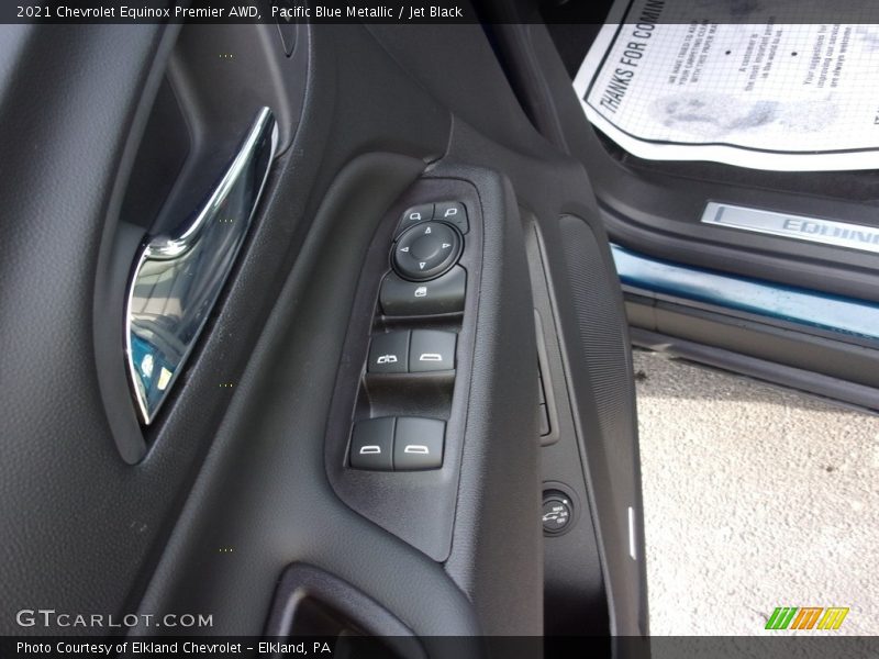 Pacific Blue Metallic / Jet Black 2021 Chevrolet Equinox Premier AWD