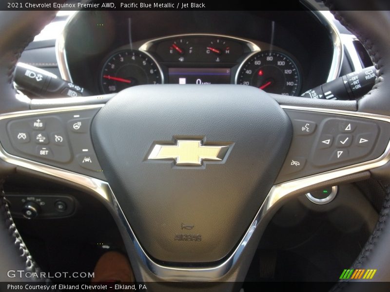 Pacific Blue Metallic / Jet Black 2021 Chevrolet Equinox Premier AWD
