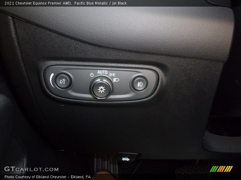 Pacific Blue Metallic / Jet Black 2021 Chevrolet Equinox Premier AWD