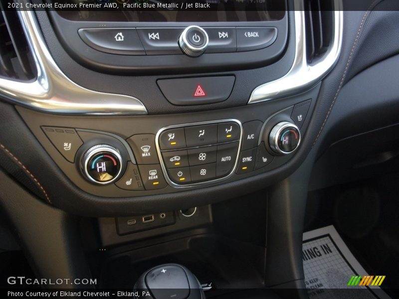 Pacific Blue Metallic / Jet Black 2021 Chevrolet Equinox Premier AWD