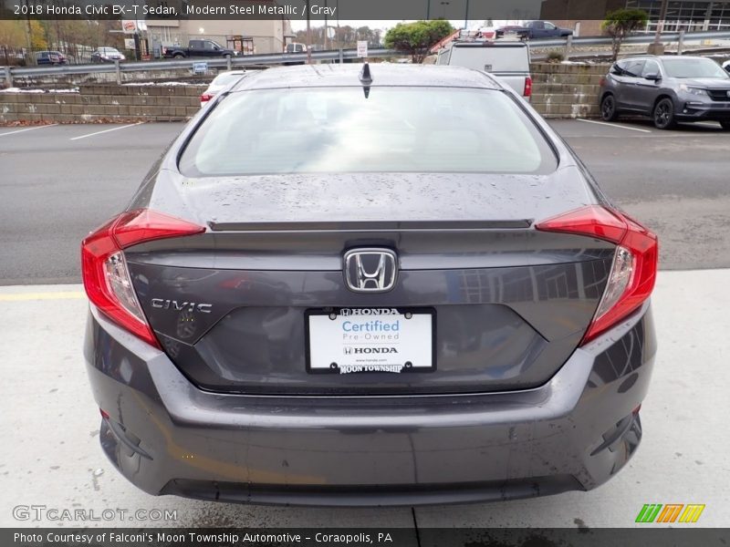 Modern Steel Metallic / Gray 2018 Honda Civic EX-T Sedan