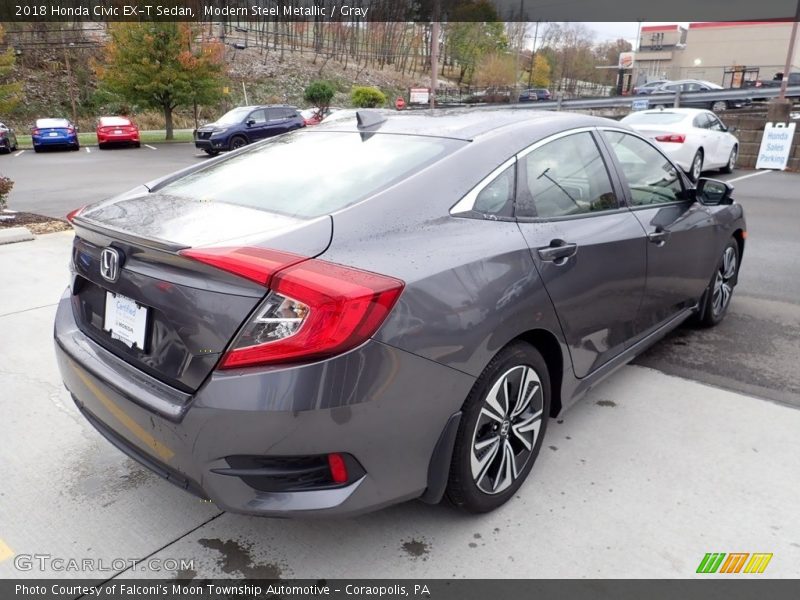 Modern Steel Metallic / Gray 2018 Honda Civic EX-T Sedan