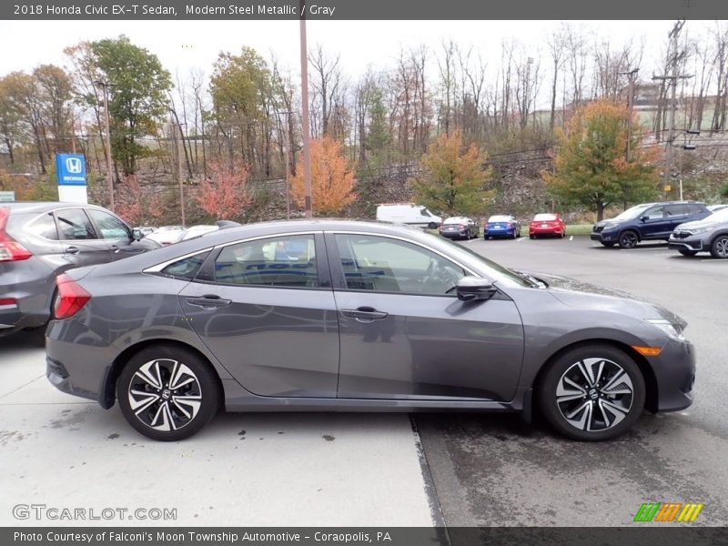 Modern Steel Metallic / Gray 2018 Honda Civic EX-T Sedan