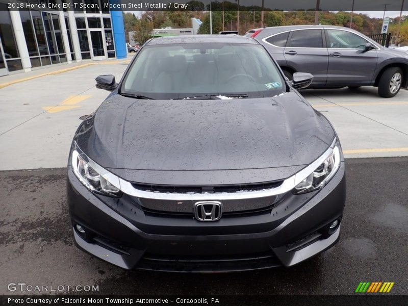 Modern Steel Metallic / Gray 2018 Honda Civic EX-T Sedan