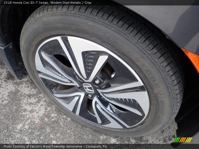 Modern Steel Metallic / Gray 2018 Honda Civic EX-T Sedan