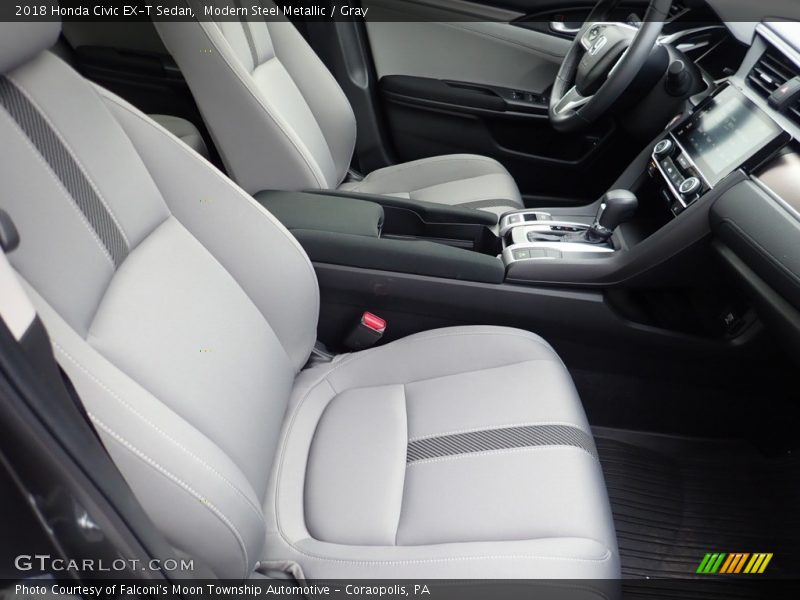 Modern Steel Metallic / Gray 2018 Honda Civic EX-T Sedan
