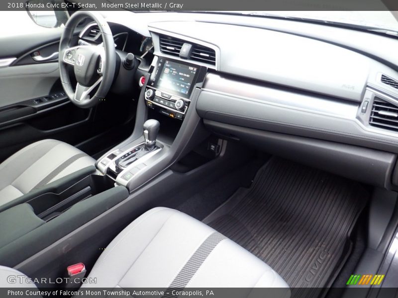 Modern Steel Metallic / Gray 2018 Honda Civic EX-T Sedan