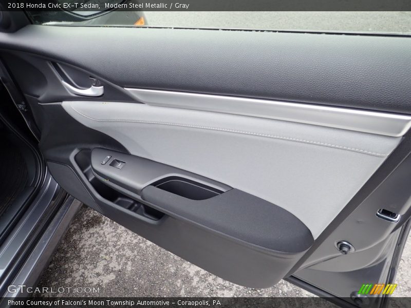 Modern Steel Metallic / Gray 2018 Honda Civic EX-T Sedan