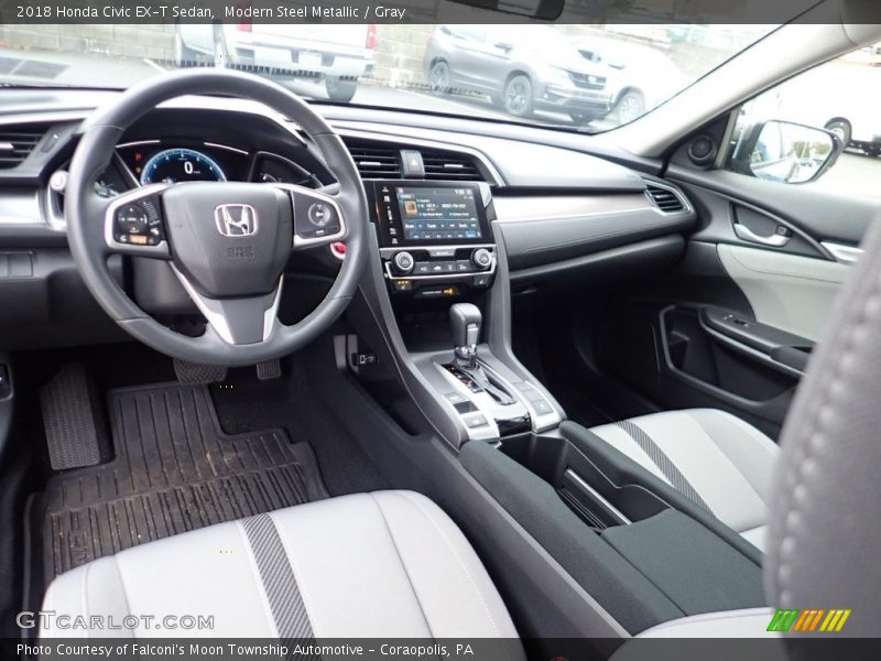 Modern Steel Metallic / Gray 2018 Honda Civic EX-T Sedan