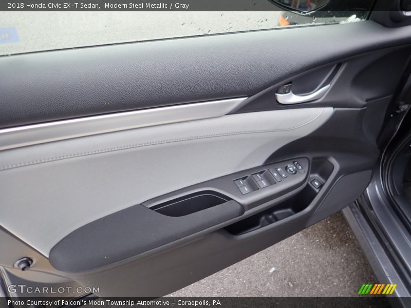 Modern Steel Metallic / Gray 2018 Honda Civic EX-T Sedan