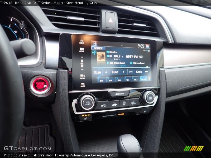 Modern Steel Metallic / Gray 2018 Honda Civic EX-T Sedan