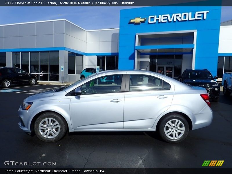 Arctic Blue Metallic / Jet Black/Dark Titanium 2017 Chevrolet Sonic LS Sedan