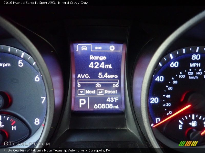 Mineral Gray / Gray 2016 Hyundai Santa Fe Sport AWD
