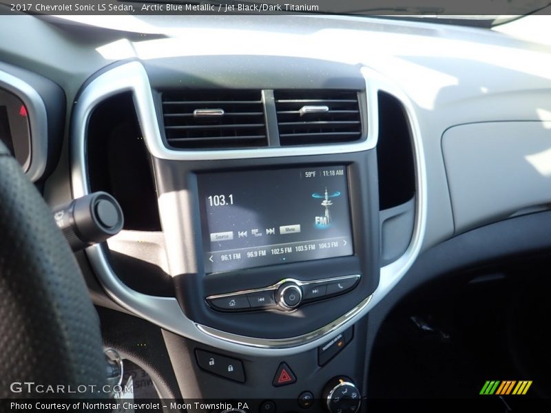 Arctic Blue Metallic / Jet Black/Dark Titanium 2017 Chevrolet Sonic LS Sedan