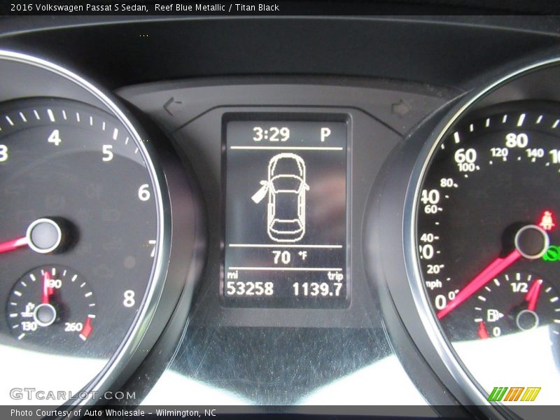 Reef Blue Metallic / Titan Black 2016 Volkswagen Passat S Sedan