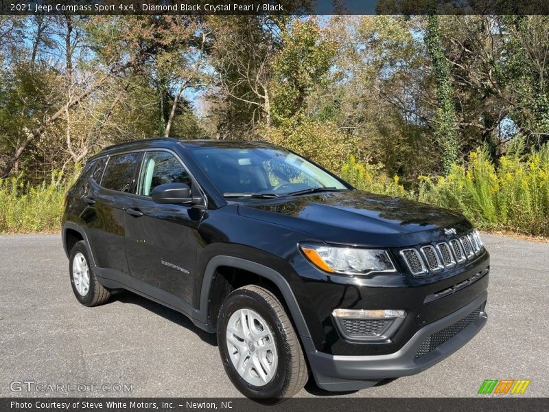 Diamond Black Crystal Pearl / Black 2021 Jeep Compass Sport 4x4