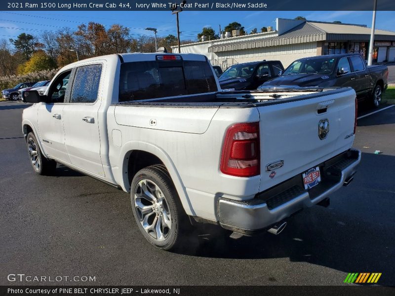 Ivory White Tri-Coat Pearl / Black/New Saddle 2021 Ram 1500 Long Horn Crew Cab 4x4