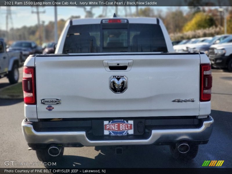 Ivory White Tri-Coat Pearl / Black/New Saddle 2021 Ram 1500 Long Horn Crew Cab 4x4