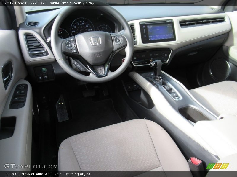 White Orchid Pearl / Gray 2017 Honda HR-V EX-L