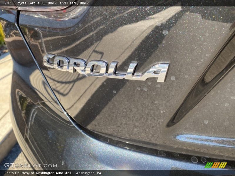 Black Sand Pearl / Black 2021 Toyota Corolla LE