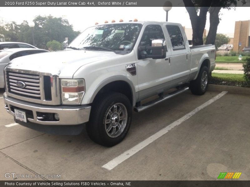 Oxford White / Camel 2010 Ford F250 Super Duty Lariat Crew Cab 4x4
