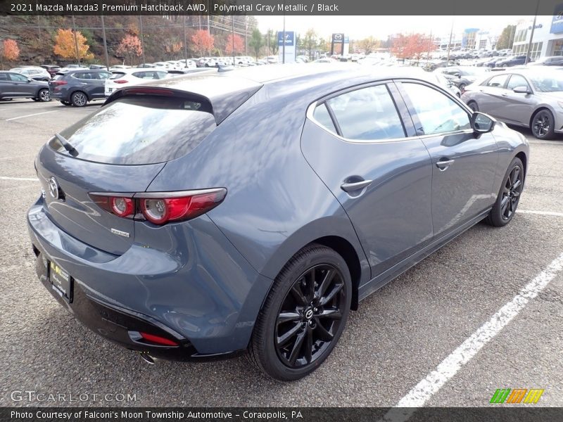 Polymetal Gray Metallic / Black 2021 Mazda Mazda3 Premium Hatchback AWD