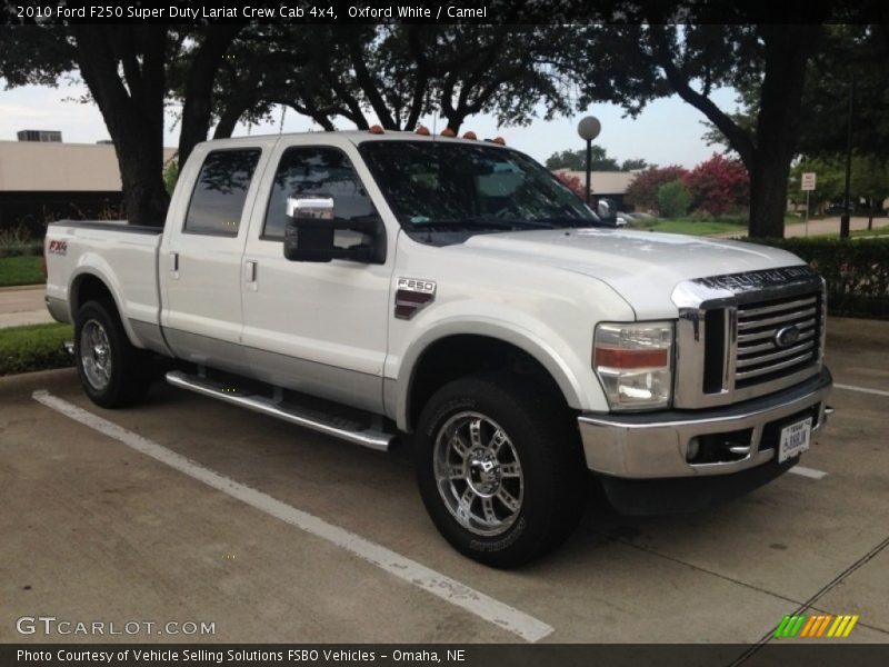 Oxford White / Camel 2010 Ford F250 Super Duty Lariat Crew Cab 4x4