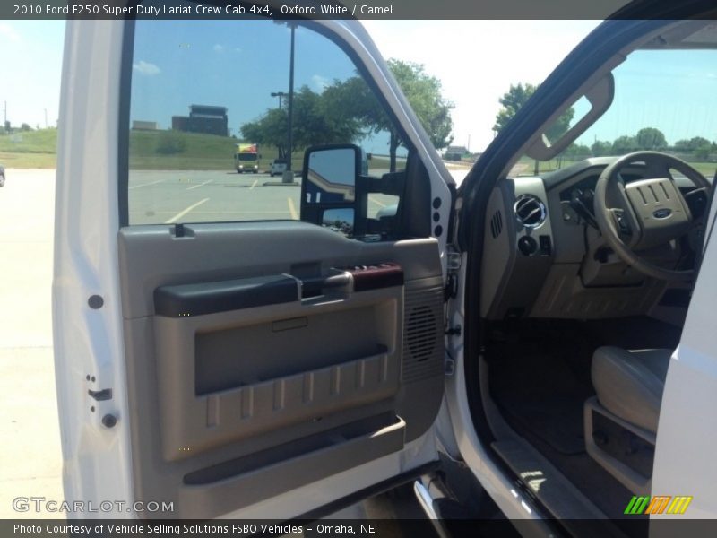 Oxford White / Camel 2010 Ford F250 Super Duty Lariat Crew Cab 4x4