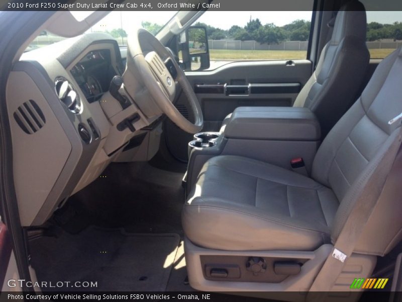 Oxford White / Camel 2010 Ford F250 Super Duty Lariat Crew Cab 4x4