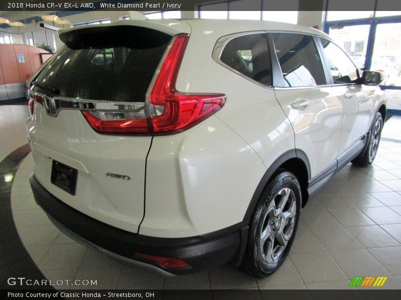 White Diamond Pearl / Ivory 2018 Honda CR-V EX-L AWD