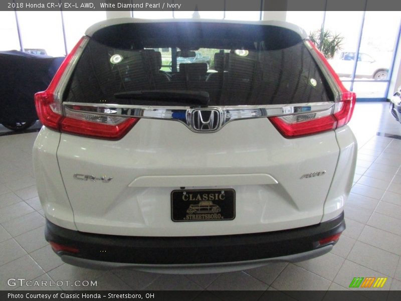 White Diamond Pearl / Ivory 2018 Honda CR-V EX-L AWD